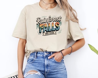 Rainforest Falls VBS 2026 T-Shirt | Vacation Bible School Shirt | Jungle Theme Church Tee