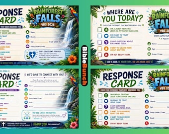 Karty odpowiedzi na zajęcia Wakacyjnej Biblioteki Publicznej Rainforest Falls 2026