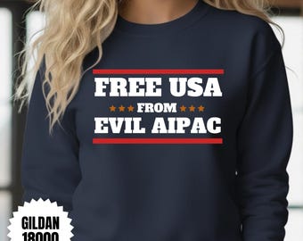 Anti-Zionist Sweatshirt: Patriotic Activism Crewneck