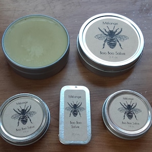Boo Boo Salve - Baume à base de plantes entièrement naturel et biologique pour le maintien de la peau | Petit lot | Soins de la peau faits main