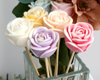 Fondant parfumé rose façon bouquet de fleur