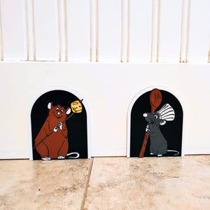 Ratatouille-muurdecoratie – Chef keukenkunst rattenmuisgat – Pixar-geïnspireerde Remy Decoration