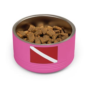 Customizable Stainless Steel Pet Bowl, 18oz, Double-Wall Insulated, SCUBA Flag Dog Dish image 13