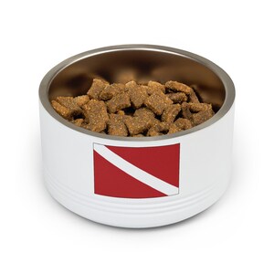 Customizable Stainless Steel Pet Bowl, 18oz, Double-Wall Insulated, SCUBA Flag Dog Dish image 4