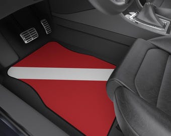 Dive Flag Car Mats Set of 4 ~ Scuba Diver Gift~Christmas Gift