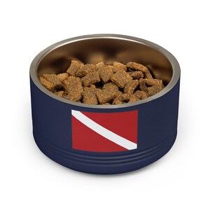 Customizable Stainless Steel Pet Bowl, 18oz, Double-Wall Insulated, SCUBA Flag Dog Dish image 11