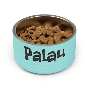Customizable Stainless Steel Pet Bowl, 18oz, Double-Wall Insulated, SCUBA Flag Dog Dish image 1