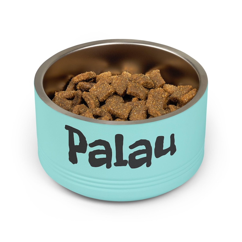 Customizable Stainless Steel Pet Bowl, 18oz, Double-Wall Insulated, SCUBA Flag Dog Dish image 1