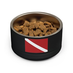 Customizable Stainless Steel Pet Bowl, 18oz, Double-Wall Insulated, SCUBA Flag Dog Dish image 9