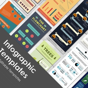 10 Vertical Infographic Templates | Editable in PowerPoint | Digital Download