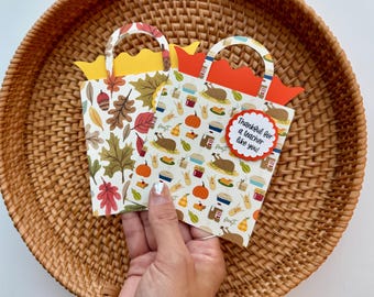 Thanksgiving Gift Card Holder Bag, Happy Birthday, Teacher Gift, Fall Florals