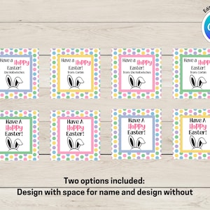 Hoppy Easter Treat Tag: Editable Classroom Favor (Digital Download)