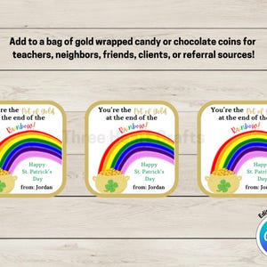 St. Patrick's Day Tag: Rainbow Pot of Gold (Digital Download)
