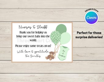 Labor and Delivery Nurse Thank You Tag: Hospital Staff Appreciation (Digital Download)