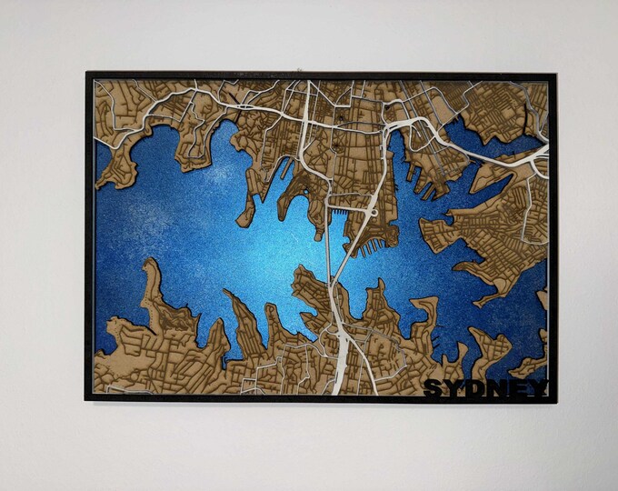 Sydney Multilayer 3D Map - DXF and SVG Files for Laser Cutting - Etsy