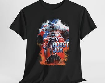 Movie T-Shirt - Based On Robot Jox - Vintage Style Movie Poster - Unisex Heavy Cotton