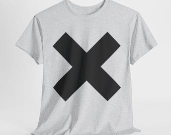 Edgy T-Shirt - X - Graphic Unisex Heavy Cotton Tee, Cool Shirt, Unique Art Shirt, Gift
