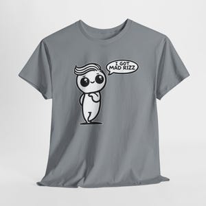 Gen Z Gen Alpha T-Shirt - Funny Slang - I Got Mad Rizz - Fancy Rizz Guy - Unisex Heavy Cotton