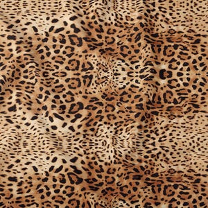 Tessuto con stampa leopardata Wild & Chic – Cotone, lino, raso, denim di alta qualità, opzioni impermeabili per moda e arredamento