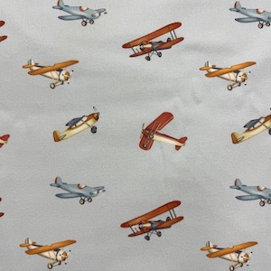 Tessuto con motivo aereo – Stampa personalizzata su mussola, popeline, lino, raso, denim e altro – Fai da te, tappezzeria e abbigliamento – Tessuto per elicotteri
