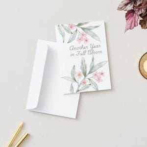 Birthday Card- Flower Print