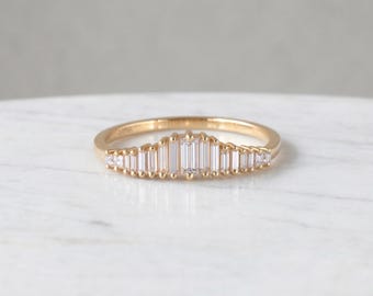 Rectangular Zircon Eternity Ring Women Dazzling Stylish Band Fine Jewelry Gift for Her