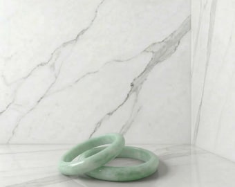 Unisex Jade Crystal Ring Natural Stone Minimalist Healing Jewelry Party Statement Ring