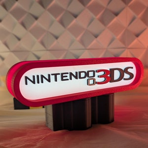 Placa LED Nintendo 3DS - Decoração retrô para console portátil, luz para sala de jogos para geeks e colecionadores