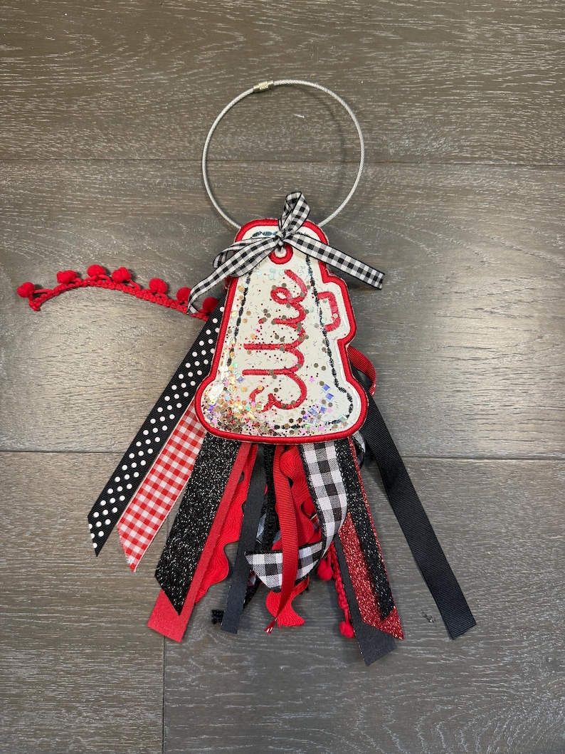Personalized Cheer Bag Tag With Mascot & Ribbons - Etsy