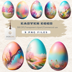 Floral eggs|Easter eggs clipart|Wildflower clipart|Botanical clipart|Spring graphics|Easter png designs|Easter graphics|Free commercial use