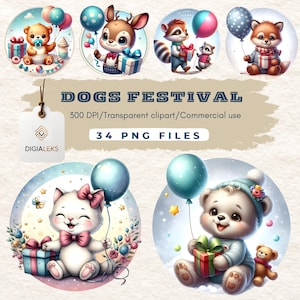 Baby animals clipart|Baby shower clipart |Baby animals|Cute animal clipart | Png files|Animals png| Baby shower invitation|Digital download