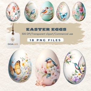 Easter eggs clipart|Bird eggs| bird clipart|Wreath clipart|Whimsical bird|Easter egg template| Bohemian clip art|Butterflies png