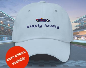 F1 RedBull Racing Baseball Dad hat, Cotton, Red Bull 2025 Car Cap Petrolhead formula 1 fan, boyfriend, Max Verstappen Simply Lovely Lawson