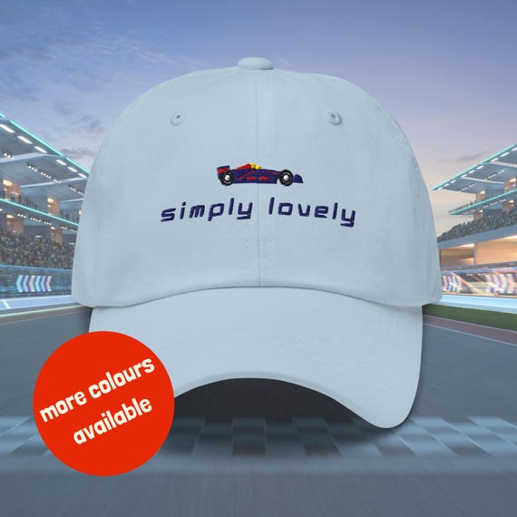 F1 Max Verstappen Simply Lovely Embroidered Hat Red Bull 2025 Cap gift formula 1 fan boyfriend Baseball Cotton