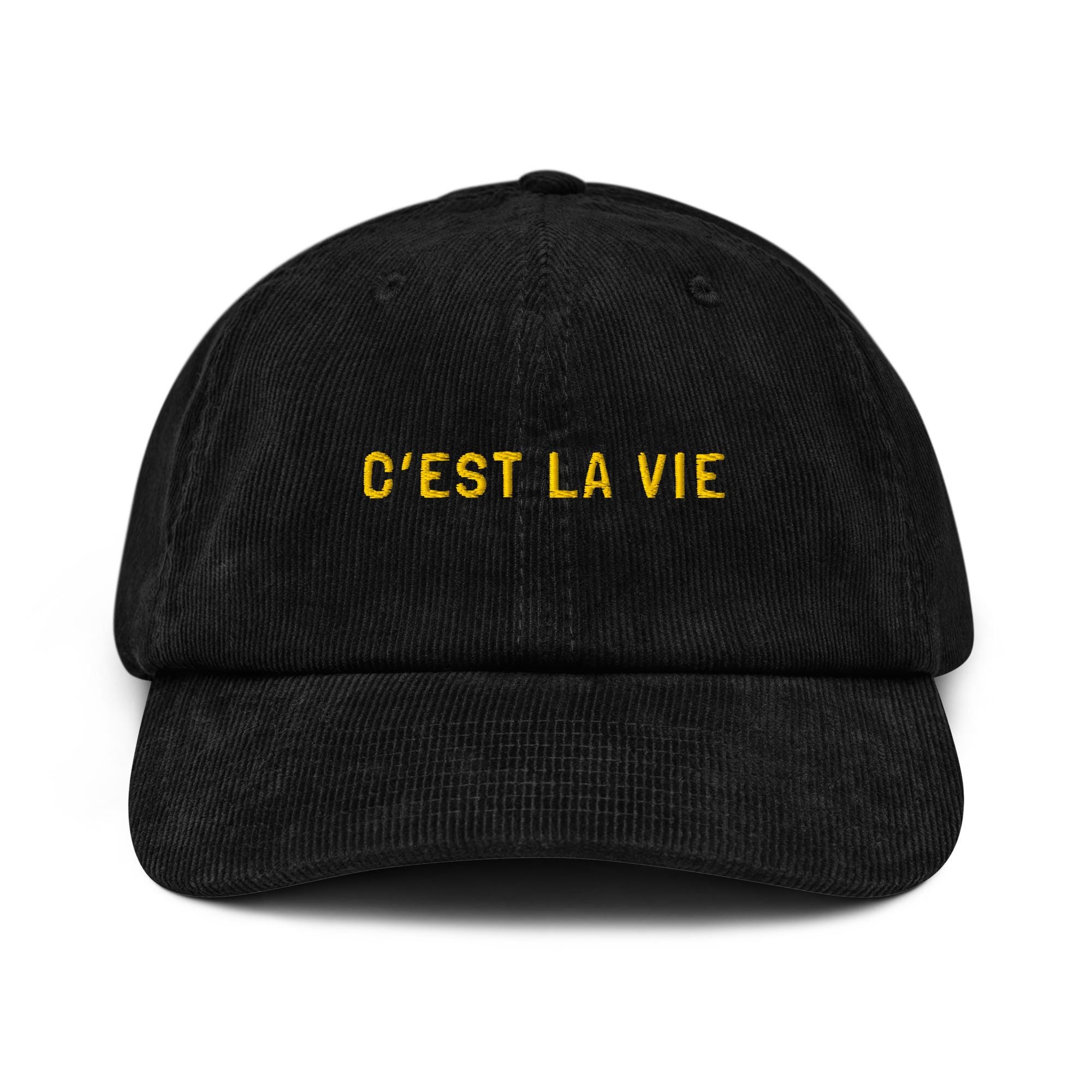 NWOT C’EST LE VIE Paris Black Dad Hat French Girl Chic Baseball Cap Minimalist French Hat La Vie De Rêve Baseball Hat Living the Dream  main image 3