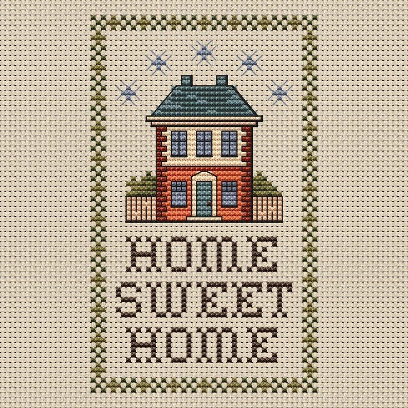 Country sampler cross stitch pattern