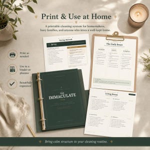 Home Cleaning Checklist Printable, Daily Weekly Monthly Schedule (PDF Download) image 8