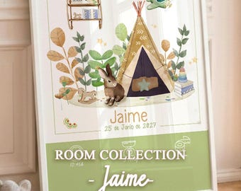 Custom Baby Print | Watercolor Illustration for Nursery | Jaime’s Room – Room Collection