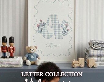 Personalized Baby Letter in Watercolor | Kids Room Decor | Letters Collection - Vichy
