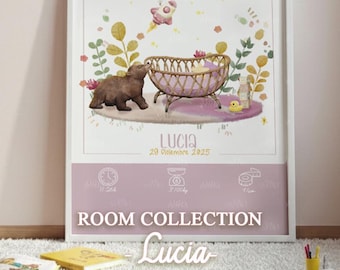 Custom galaxy Baby Print | Watercolor Illustration for Nursery | Lucia’s Room – Room Collection