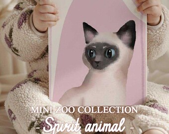 Custom Kids Wall Art | Watercolor Illustration for Babies | mini zoo Collection