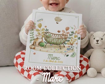 Personalized Baby Name Print | Watercolor Nursery Wall Art | Marc’s Room – Room Collection
