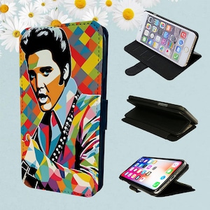 Elvis Presley Colorful - Wallet Phone Case For iPhone Models Folio Cover