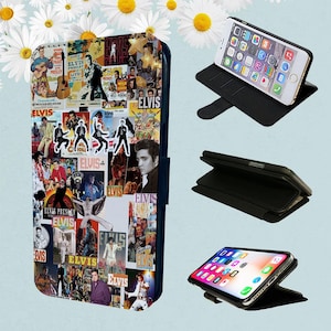 Elvis Presley Poster Collage - Wallet Phone Case For iPhone Models Folio Cover
