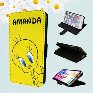 Funda personalizada con el personaje de Disney Tweetie Pie para iPhone (añadir nombre)
