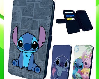 Cute Lilo and Stitch - Wallet Phone Case For iPhone Models Folio Cover