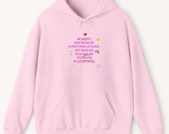 Positive Vibes Hoodie: Unisex Cotton-Blend Sweatshirt