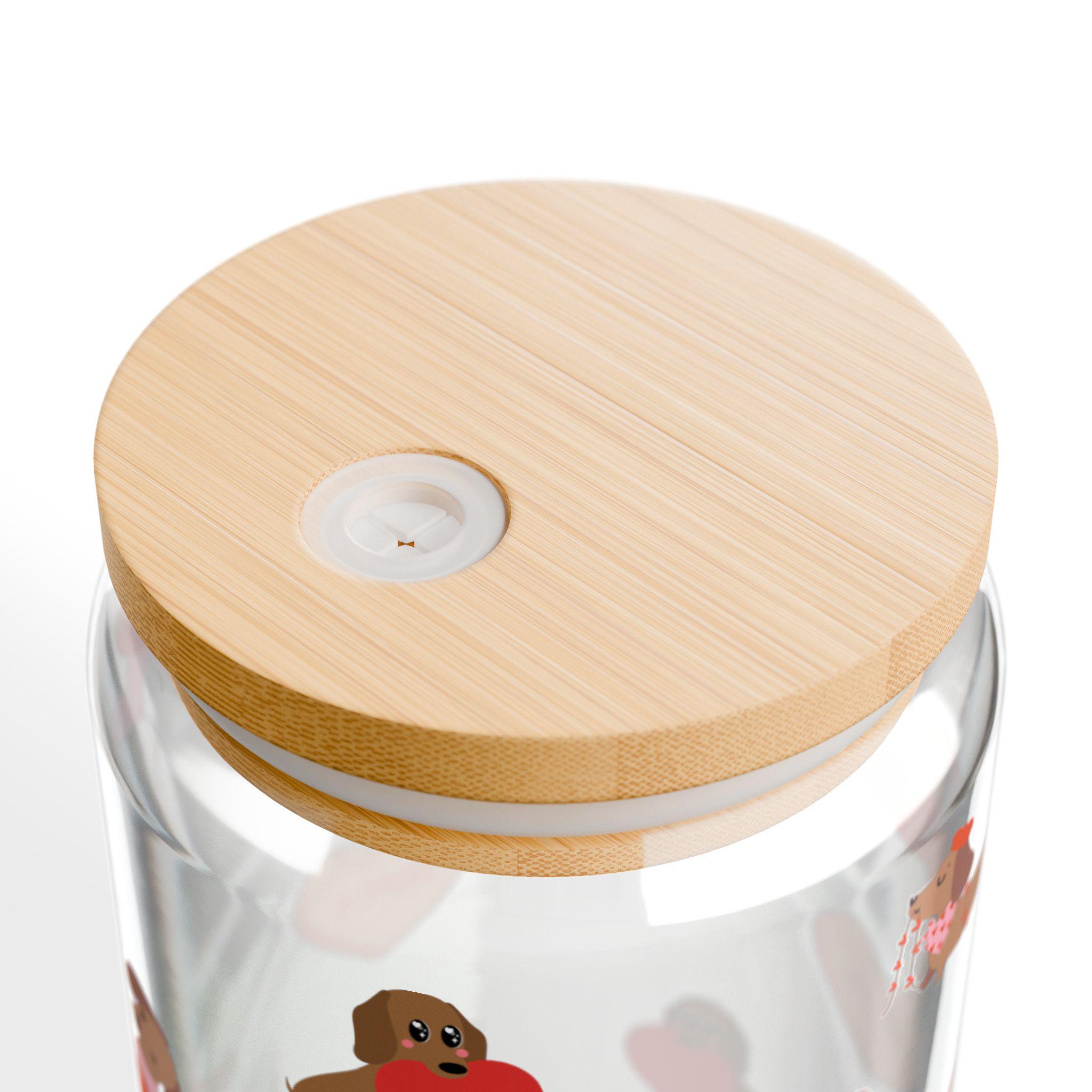 Verre avec paille et couvercle motif hawaii | 500 ml | BPA Free | Made in Italy 334