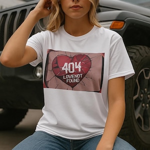 404 Love Not Found T-shirt: Funny Geeky Programmer Tee