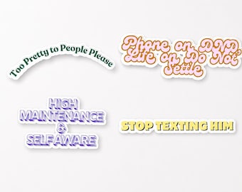 Fogli di adesivi con affermazioni positive: decorazioni motivazionali per l'amor proprio e per il journaling.
